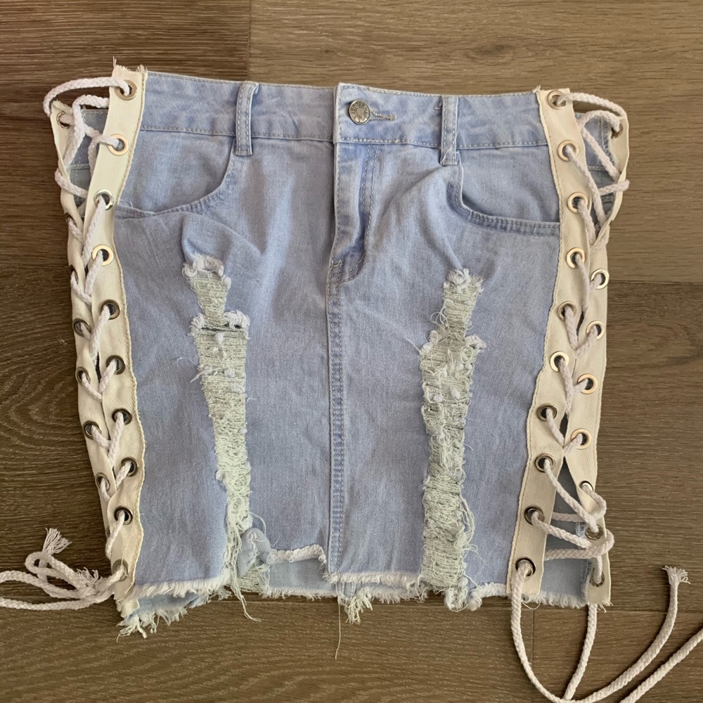 Fashion Nova Tie Up Skirt